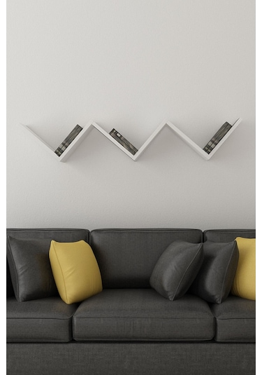 Moonlife Moonlife Dart Dekoratif Duvar Rafı Beyaz