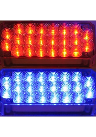 Space Flaşlı Ikaz Lambası 44 Led (Kırmızı-Mavi) / Lapa17