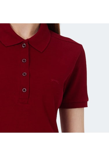 Slazenger VERA I Kadın Polo Yaka Bordo Tişört