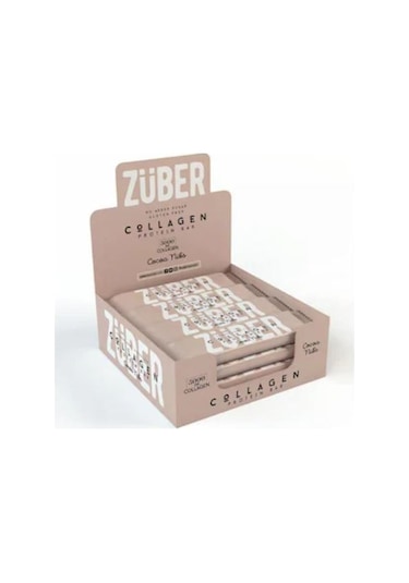 Züber Kakao Çekirdekli Glutensiz Kolajen Bar 12 x 35 G
