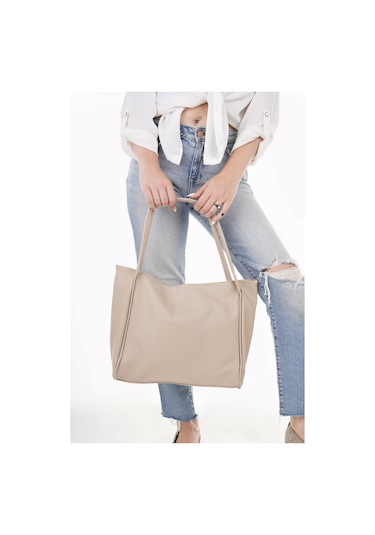 Muggo Lea Kadın Shopper El Ve Omuz Çantası Nude