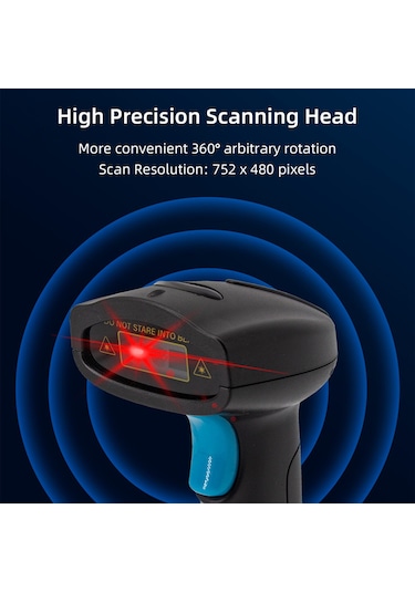 Lemestar "usb Ve Rs-232 Bağlantılı El Tipi 1d/2d Barkod Okuyucu - Windows/android Uyumlu"