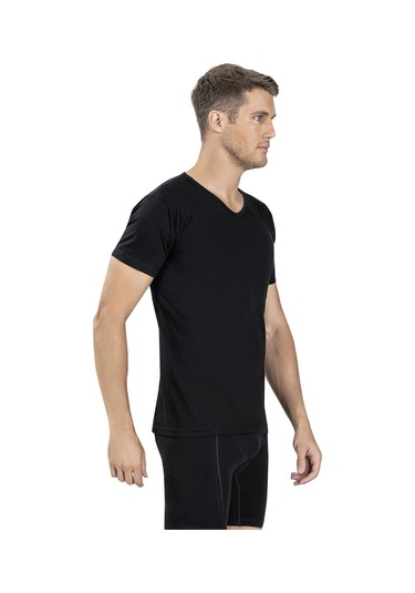 Jiber Erkek V Yaka Kısa Kol Atlet Fanila 112 - 3 Adet 001