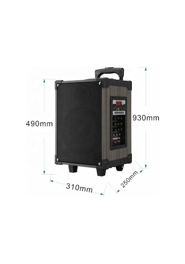 Taşınabilir Büyük Boy 2 Bluetooth Mikrofonlu Hoparlör Lt-910
