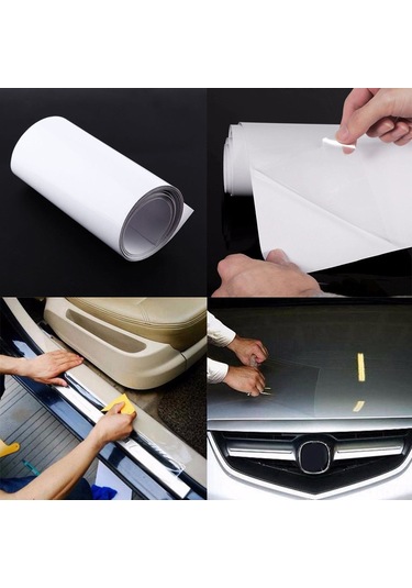 Ranyeek Oto İç Döşeme Koruyucu Filmi - Şeffaf Vinyl, Kırılma Ve Çizik Direnci, 20x300cm, Isı Ve Soğuk Dayanıklı