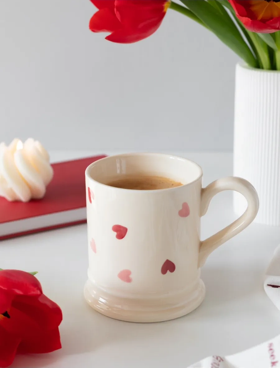 Perex Seramik Çay Bardağı, Kalpli, 400 Ml 317994685 Sütlü