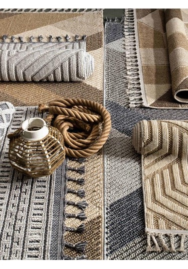 Vivaldi Fez 3001 Bej İskandinav Serisi Salon Oturma Yatak Odası Halısı Bej