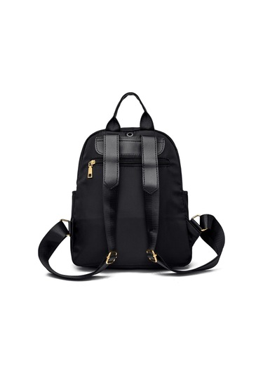 Geeksen Siyah Suya Dayanıklı Oxford Kumaş Çift Omuz Çantası - Büyük Kapasiteli, Id/ Telefon Cepi, Ipad Ve A4 Uyumlu Siyah