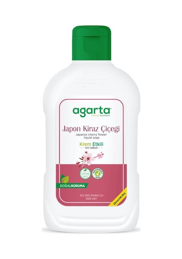 Agarta Doğal Japon Kirazı Çiçeği Sıvı Sabun 1500 ML