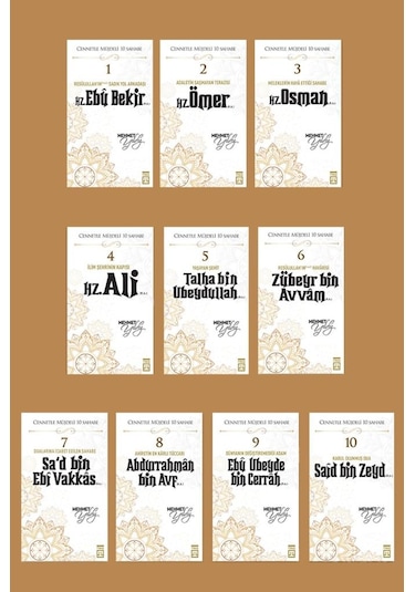 Timaş Cennetle Müjdeli 10 Sahabe Set 10 Kitap