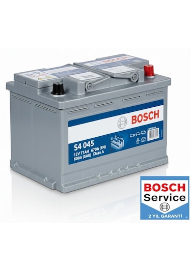 Bosch S4 045 12v 71ah 670a Ford-opel Alçak Tip Akü