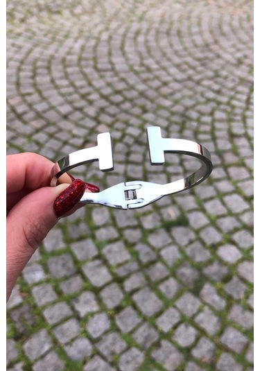 Gümüş Renk Çelik T Kelepçe Gümüş