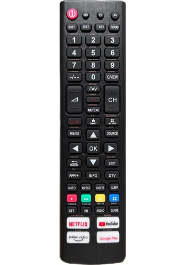 Maiyame Çok Markalı Led Lcd Tv'ler İçin Ağ Platformu Düğmelerine Sahip Evrensel Tv Uzaktan Kumanda Uzaktan Kumanda