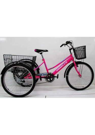 Dorello Bisiklet Kargo Bisikleti 3 Tekerli Bisiklet Pembe