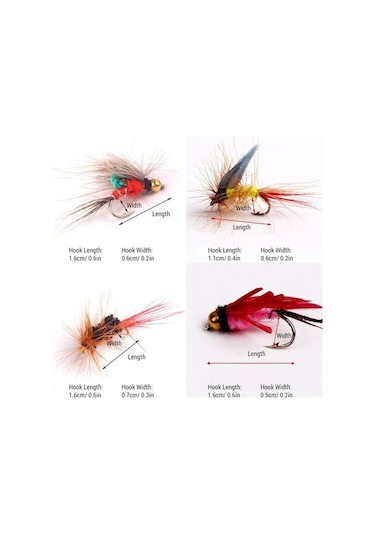 Novahub 64 Parça Yapay Sinekli Olta Yemi Seti - Çeşitli Balıklar İçin Biyomimetik Tasarım, Kapsamlı Balık Avı Seti