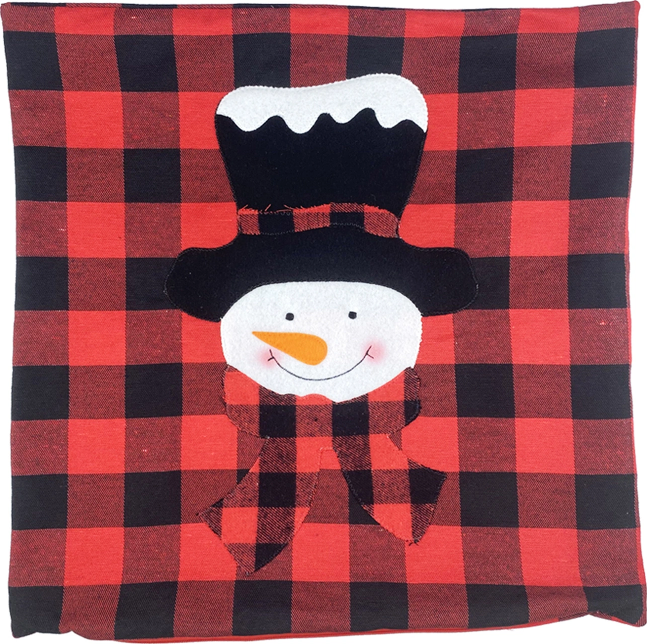 Fosenze Kare Desenli Keten Yastık Kılıfı - Kar Tanesi Desenli, 43x43 Cm, Çok Renkli Seçenekler Multicolor