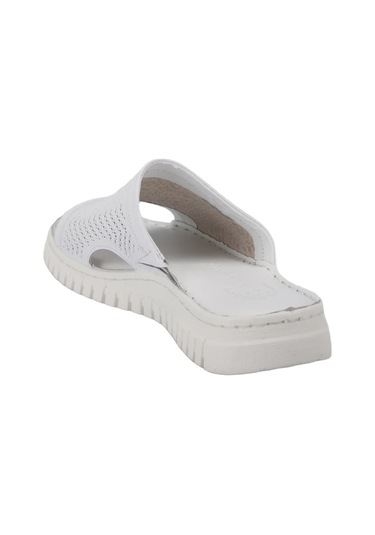 Forelli 38505 Sofia-g Beyaz Kadın Comfort Deri Terlik Beyaz