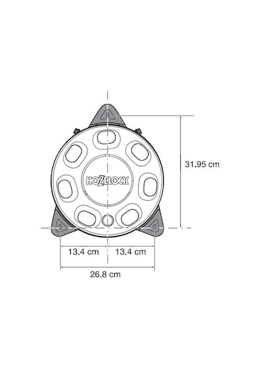 Hozelock 2422H Duvara Monte 15 m Hortumlu 30 m Kapasiteli Hortum Toplama Sarma Makara Seti