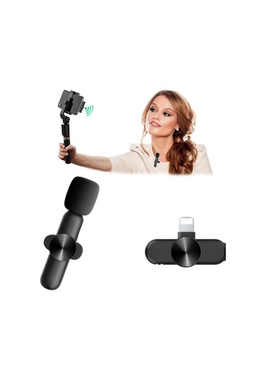 Kablosuz Yaka Mikrofonu Iphone Ipad Mikrofon Lightning Uyumlu