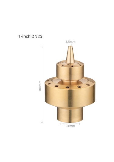 Mufunye Bronz Çift Katlı Çiçek Sütunu Fontan Sprinkler, Bahçe Su Görseli, Otel Havuzu, Müzikli Fontan Uygulaması, 1.5" Dahili Dişli