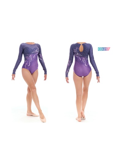 Cd-217 Baskılı Cimnastik Mayo Çok Renkli