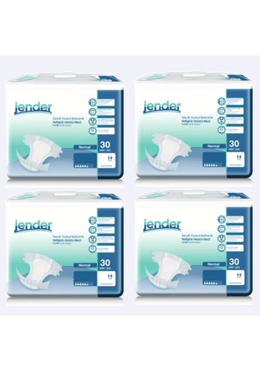 Jender 5.5 Damla Belbantlı Hasta Bezi M Beden 4 x 30'Lu 120 Adet