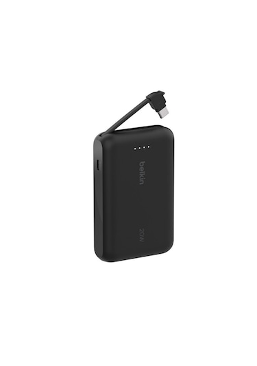 Belkin Boostcharge Powerbank, Type-c Kablolu 10k Pd 20w, Siyah