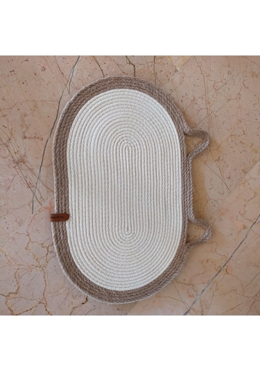 Krem-jüt Evcil Hayvan Mama Paspası, Kedi Mama-su Matı