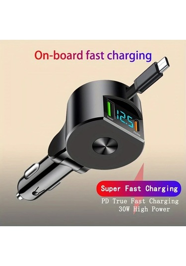 Xuweiwei Siyah Kslmıma 1 Usb 2 Pd Dijital Ekranli Tasinabilir Hizli Sarj Cihazi 12v 36v Uyumlu Cift Cikisli