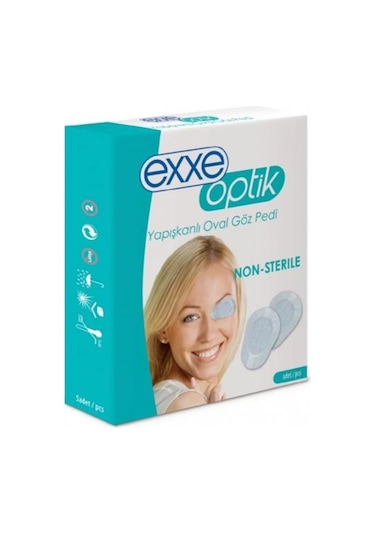 Exxe Optik Yapışkanlı Oval Göz Pedi Yetişkin 10'lu
