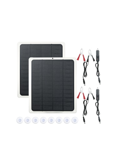 Wezone 15w Güneş Paneli Seti - Çift Usb & Type-c, Su Geçirmez, Ev/ofis/araç İçin Taşınabilir Şarj Çözümü