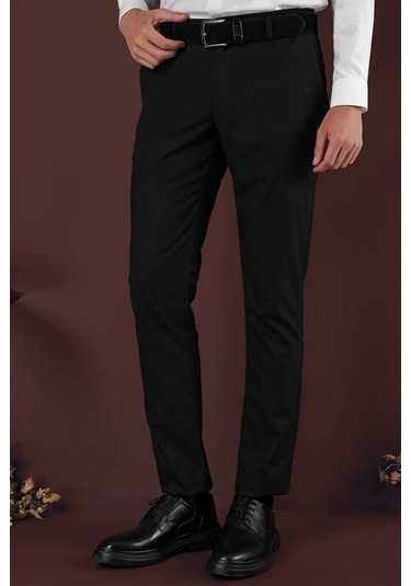 Efor P 1136 Slim Fit Siyah Klasik Pantolon Siyah