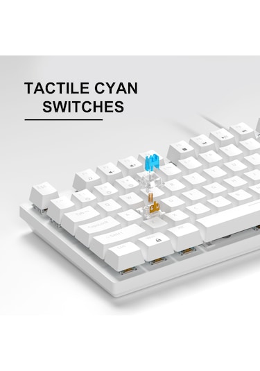 Magegee Mk-storm 104 Tuş Blue Switch Kablolu Türkçe Q Beyaz Gaming Klavye