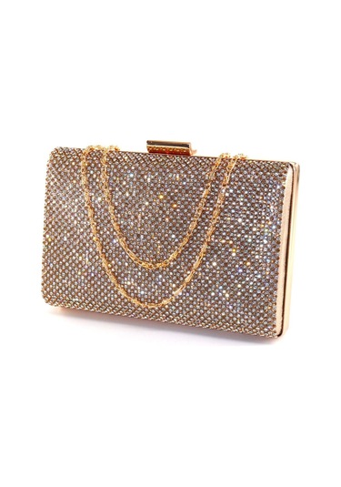 Taşlı Gold Abiye Çanta Altın Abiye Çanta Gold Abiye Çanta Gold Taşlı Davet Gece Çantası