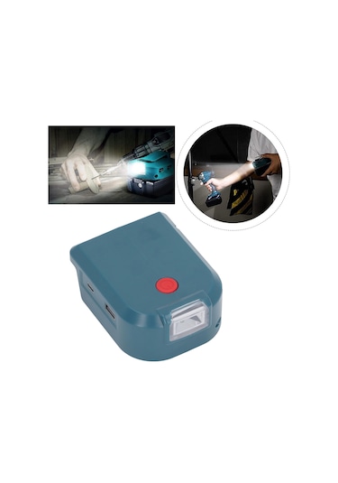 Gajeena Bosch 14.4-18v Batarya Adaptörü: 18w Pd3.0 Type C + 5v 2.1a Usb Çıkışları İle 3 Seviye Led Işık Fonksiyonu