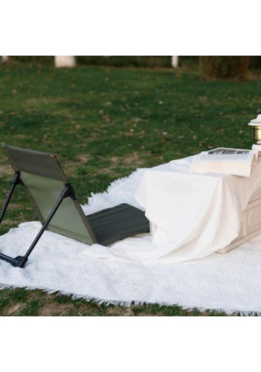 Dolıty Sırt Destekli Kat Sandalye Plaj Katlanmış Koltuk Yeşil Çok Renkli