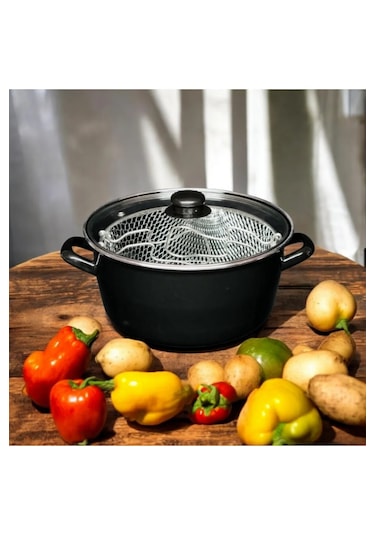 Leony Emaye 24cm Telli Cips Kızartma Fritöz Tenceresi
