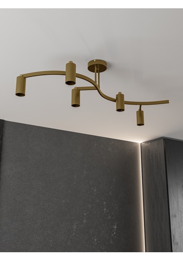 Solvia Vintage Eskitme Uzun 5 Li Spot Avize Gu10