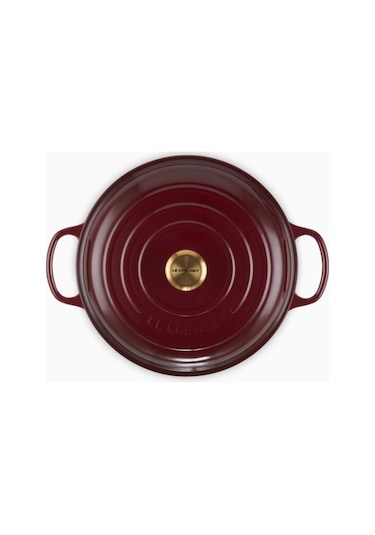 Le Creuset Gourmet Profesyonel Lüks Döküm Tencere Bordo 30 Cm