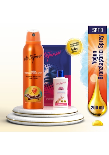 Eda Taşpınar Yoğun Bronzlaştırıcı Sprey (200ml) - Zanou El Kremi 50ml & Eye (Göz altı) Maskesi