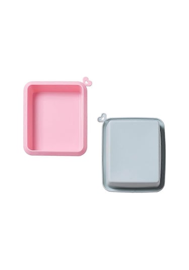 2 Adet Ev Silikon Pişirme Kalıpları Kek Kalıpları Kendin Yap Pişirme Aletleri Pişirme Kapları Çok Renkli