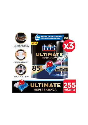 Finish Quantum Ultimate Bulaşık Makinesi Deterjanı 3 x 85 Tablet