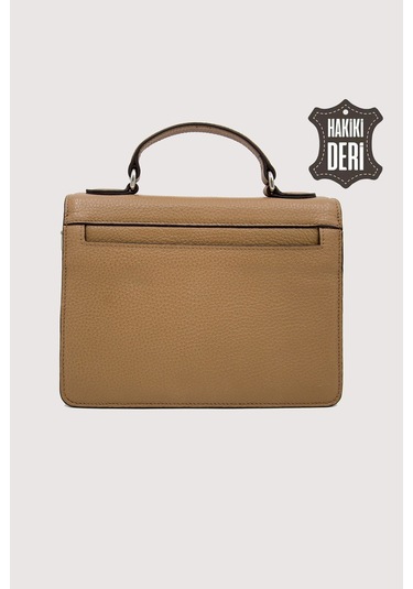 Hakiki Deri Kadın El Çantası Camel Smr9022 Camel