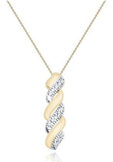 Tektaş - Sarı Beyaz Altın 14 Ayar Trend Kolye N11.46054