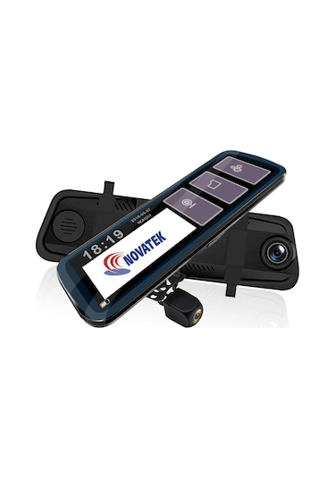 Novatek 10 Inç 2.5D Kıvrımlı Dokunmatik Ekran Aynalı Araç Kamera