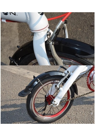 20 '' 14 '' Katlanır Bisiklet Çamurluk Seti V Fren Bisiklet Çamur Muhafızları 20 Inç Siyah