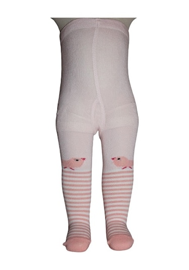 Bibaby Desenli Külotlu Çorap 68312 Pembe Kuş