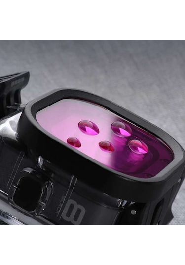 Gopro Hero 8 Uyumlu Su Altı Dalış Filtresi-Pembe