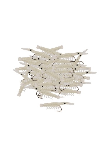 Homyl 50 Adet Balıkçılık Silikon Karides Lures Doğru-renk