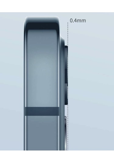 Apple Uyumlu iPhone 12 Mini Kamera Koruyucu Lens Mercek Metal Çerçeveli 2li Set Mavi Blue